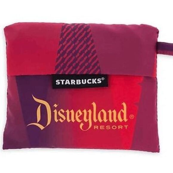 Sleeping Beauty Castle Disneyland Starbucks Tote Bag Folds into Pouch NE… - Picture 3 of 3